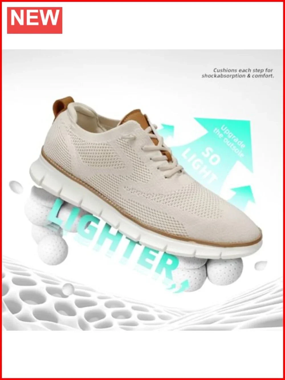 Men's Casual Dress Oxfords Walking Sneakers Mesh Business Shoes Lightweight